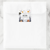 Custom Happy Halloween BIRTHDAY スクエアシール (バッグ)