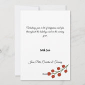 Custom Happy Holidays Fun Plaid Red Green Photo シーズンカード (裏面)