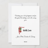 Custom Happy Holidays Fun Plaid Red Green Photo シーズンカード (裏面)