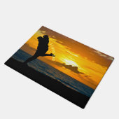 Custom Happy love Day new ドアマット (アングル)