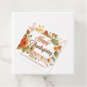Custom Happy Thanksgiving Fall Flowers Party フェイバータグ (インサイチュ)