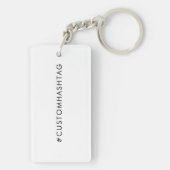 Custom Hashtag | Modern Trending Social Media  キーホルダー (裏面)