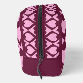 Custom Heart Checkerboard Pattern Bordeaux Pink -  ドップキット (右)