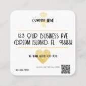 Custom HEART Thank GOD For YOU Small Business Logo スクエア名刺 (正面)