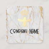 Custom HEART Thank GOD For YOU Small Business Logo スクエア名刺 (裏面)