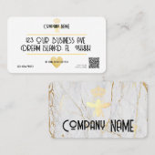 Custom HEART Thank GOD For YOU Small Business Logo 名刺 (正面/裏面)