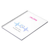Custom Heartbeat Photo Notebook - Personalized Dat ノートブック (左側)