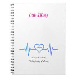 Custom Heartbeat Photo Notebook - Personalized Dat ノートブック