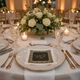 Custom Heartfelt Love Note Wedding Napkins スタンダードカクテルナプキン