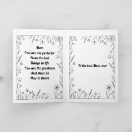 Custom Heartfelt Mother's Day Poem Card. カード