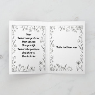 Custom Heartfelt Mother's Day Poem Card. カード