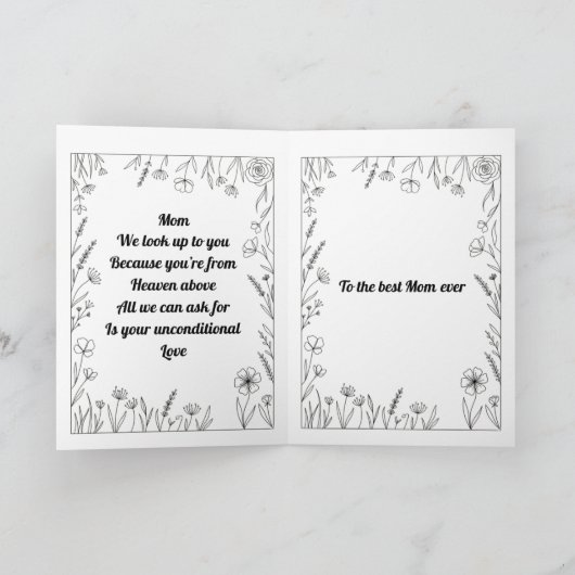 Custom Heartfelt Mother's Day Poem Card カード (内部)