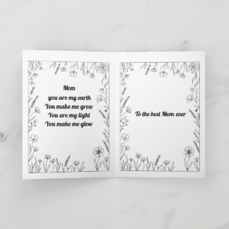 Custom Heartfelt Mother's Day Poem Card カード