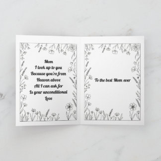 Custom Heartfelt Mother's Day Poem Card カード
