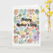 Custom Heartfelt Mother's Day Poem Card カード (黄色い花)