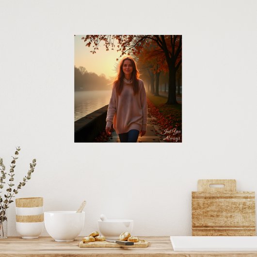 Custom Her Portrait – A Special Gift for Her ポスター (キッチン)