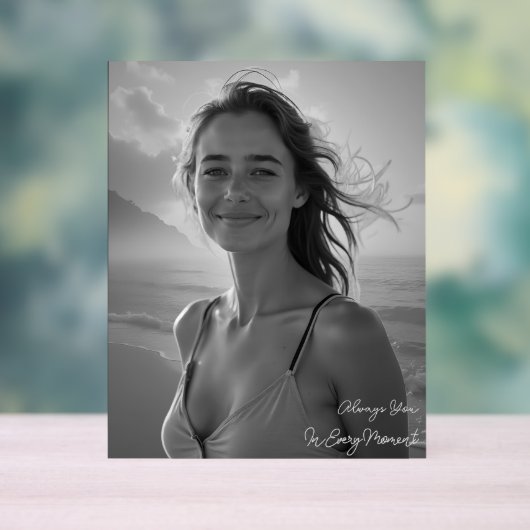 Custom Her Portrait – Simple Photo Gift for Her アクリルサイン (ニュートラル)