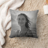 Custom Her Portrait – Simple Photo Gift for Her クッション (ブランケット)