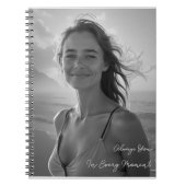 Custom Her Portrait – Simple Photo Gift for Her ノートブック (正面)