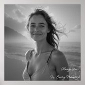 Custom Her Portrait – Simple Photo Gift for Her ポスター (正面)