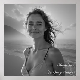 Custom Her Portrait – Simple Photo Gift for Her ポスター