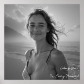 Custom Her Portrait – Simple Photo Gift for Her ポスター (正面)