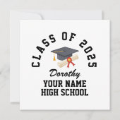 Custom high school graduation party カード (正面)