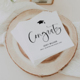 Custom High School Or College Graduation Napkin スタンダードカクテルナプキン