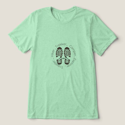 Custom Hiking Adventure T-Shirt | Hiker Trekker Ca トライブレンドＴシャツ (デザイン正面)
