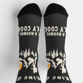 Custom Hiking Dad Like A Normal Dad Only Cooler ソックス