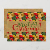 Custom HO! HO! HO! Santa Merry Christmas Postcard シーズンポストカード (正面/裏面)