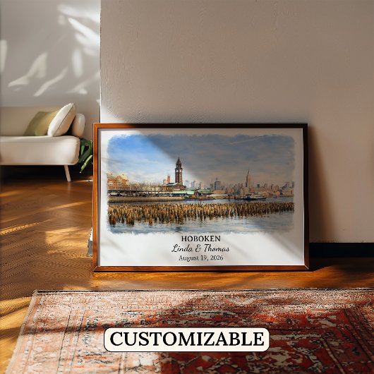 Custom Hoboken Wall Art, New Jersey Poster ポスター