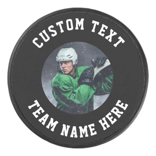 Custom Hockey Puck – Add Your Design Here アイスホッケーパック (正面)