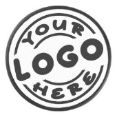 Custom Hockey Puck - Personalized Text Logo Gift アイスホッケーパック (正面)