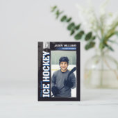 Custom Hockey Trading Card, Blue Power Player コーリングカード (スタンド正面)