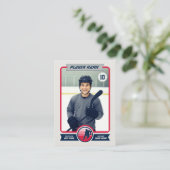 Custom Hockey Trading Card Custom Team Colors Card プレイスカード (スタンド正面)