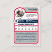 Custom Hockey Trading Card Custom Team Colors Card プレイスカード (裏面)