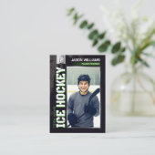 Custom Hockey Trading Card, Green Power Player コーリングカード (スタンド正面)