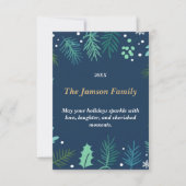 Custom Holiday Card | Elegant Christmas Greeting  出欠カード (正面)