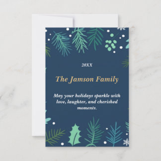 Custom Holiday Card | Elegant Christmas Greeting 出欠カード