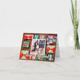 Custom Holiday Photo Template Christmas シーズンカード