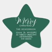 Custom Holiday Return Address Label 星シール (正面)