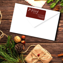 Custom Holiday Return Address Label | Personalized ラベル