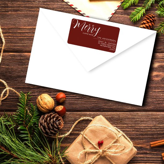 Custom Holiday Return Address Label | Personalized ラベル