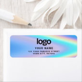 Custom Holographic Business Logo Return Address ラベル (インサイチュ)
