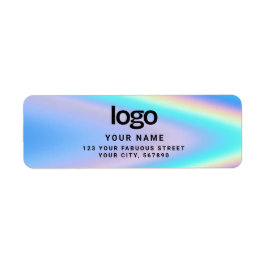 Custom Holographic Business Logo Return Address ラベル