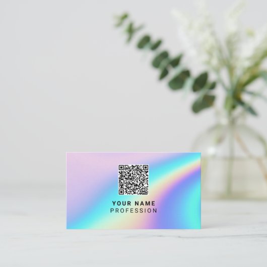 Custom Holographic Qr Code 名刺 (スタンド正面)