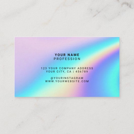 Custom Holographic Qr Code 名刺 (裏面)