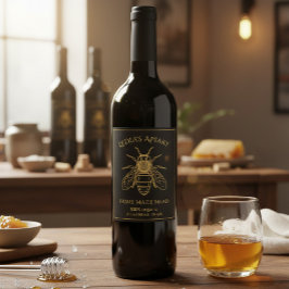 Custom Home Brewed Honey Wine Label ワインラベル