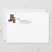 Custom Home Builder Logo Flat Notecard ノートカード (正面)